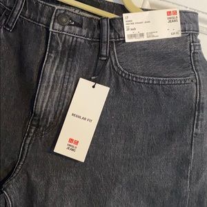 NWT Uniqlo high rise regular straight jeans